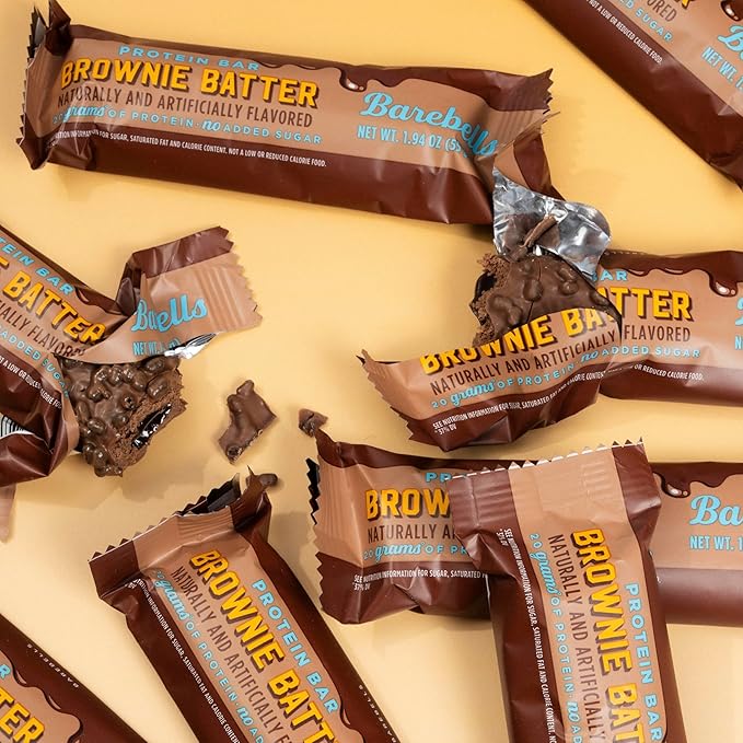 Barebells Protein Bar Brownie Batter – 55g High Protein Chocolate Bar – Low Sugar Brownie Flavor Snack – On-The-Go or Post-Workout Treat