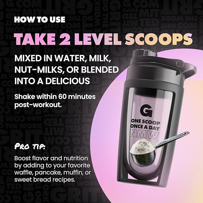 Gains in Bulk Lean Protein Powder with Collagen Peptides Gluten Free Grass Fed Whey 20G Protein &amp 5G Collagen Plant Enzymes to Support Digestion Natural Ingredients Cutcake Flavor 27 Serving