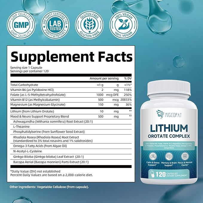 Men’s Multivitamin Gummies &amp Lithium Orotate Complex Bundle Omega-3 Magnesium