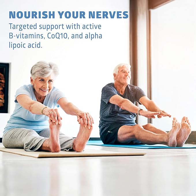 Puralor DN Nerve Support Supplement Advanced Neuropathy Support Supplement with Alpha Lipoic Acid CoQ10 Folate Vitamin B12 and Vitamin D3 Non-GMO Vegan 30 Capsules