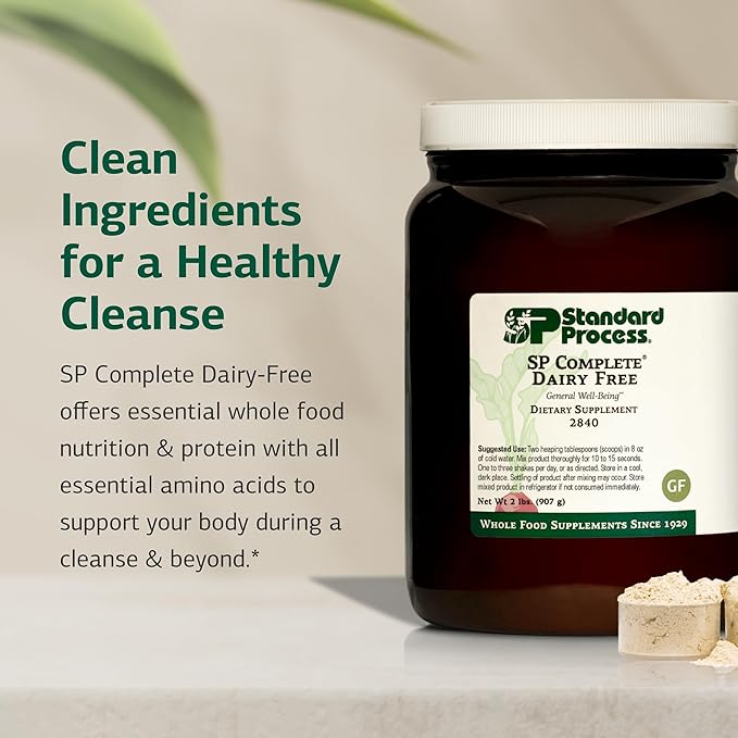 Standard Process SP Complete Dairy-Free - Rice Protein Powder for Amino Acid Support - Supports Gut Health Liver Function &amp Immune Health - Vegan Vegetarian &amp Gluten-Free - 2 lbs (907 g)