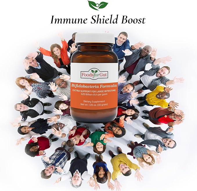 Foods For Gut Bifido Formula 320 Billion cfu's | Made in USA | Direct from Manufacturer | No Third-Party Storage | Digestive &amp Immune Support | May Help Leaky Gut Repair | 30 Grams (1.05 OZ)