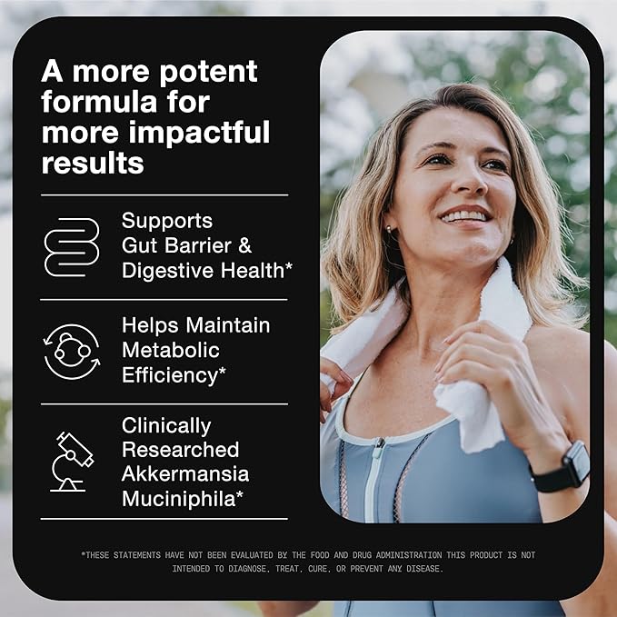Toniiq Akkermansia Probiotic – 10 Billion TFU – Supports Gut Health &amp GLP-1 Activity