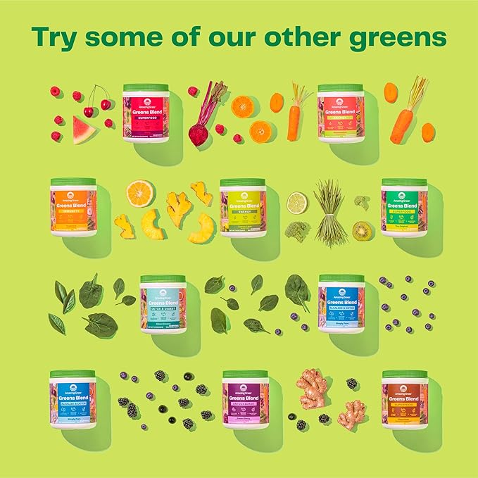 Amazing Grass Greens Blend Alkalize &amp Detox: Smoothie Mix Cleanse with Super Greens &amp Beet Root Powder Digestive Enzymes Prebiotics &amp Probiotics 30 Servings (Packaging May Vary)