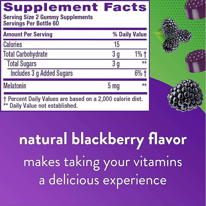Vitafusion Fiber Well Fit Gummies 90 Count and Extra Strength Melatonin Gummies 120 Count Bundle