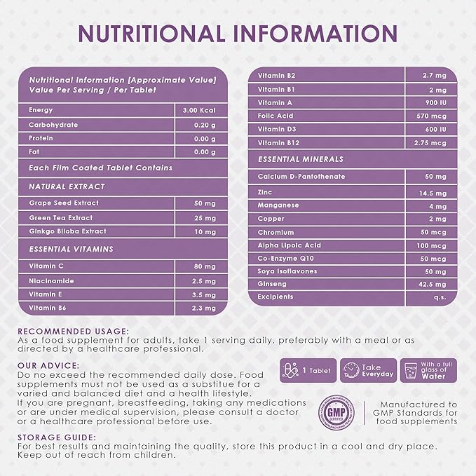 AMBROSIAL Women's Multivitamin Tablets for Womens (Pack of 1-120 Tablets)