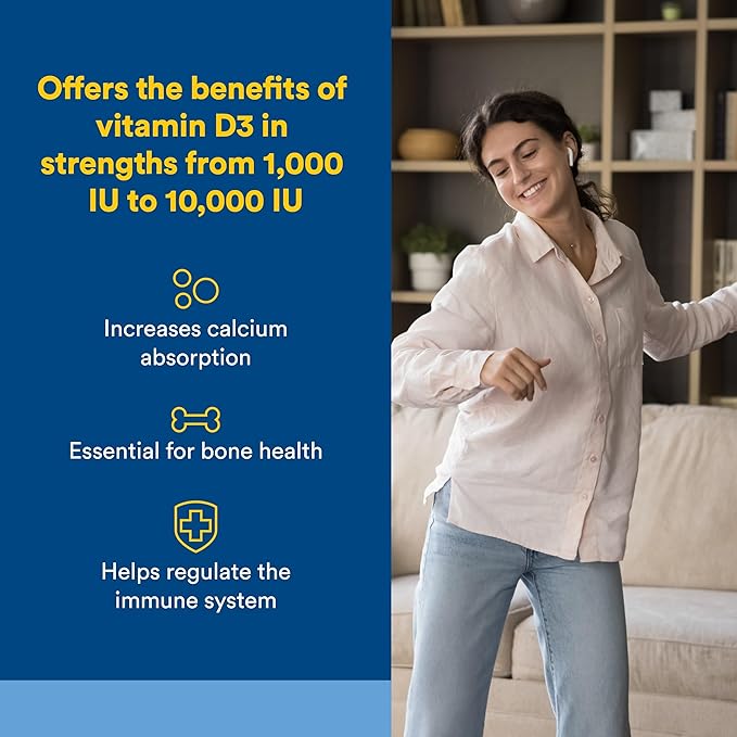 Natural Factors Vitamin D3 5000 IU (125 mcg) Supports Strong Bones Muscles and Immune Function 360 Softgels