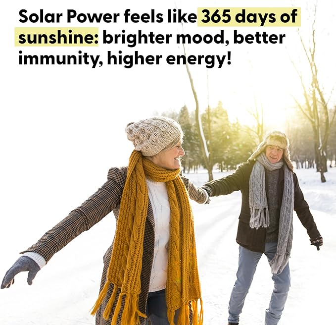 LIVELY VITAMIN CO. Solar Power Vitamin D3 5000 iu - Patented Vitamin K - MK7 - Immune Balance - Brain Function - Mood - Heart - Stress - 60 Count