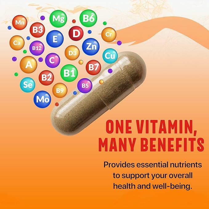 100% Pure Womens Multivitamin for Hair Growth + Complete Vitamins for Women – Biotin Zinc Antioxidants – Supports Skin Energy Immune Health – Made in USA – 60 Capsules