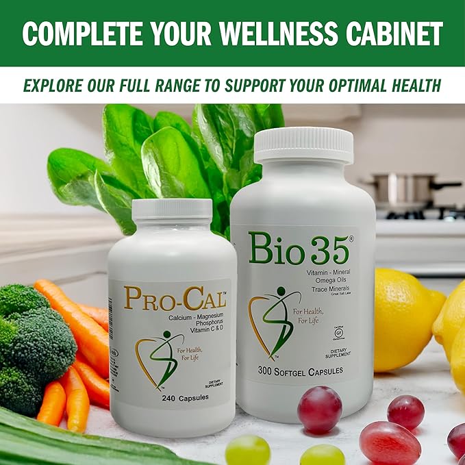 Pro-Cal Calcium Supplements for Women &amp Men – Pro-Cal Nerve Muscle Bone Health Capsules with Calcium Magnesium Vitamin D3 Phosphorus – High Absorption Easy to Swallow Bone Strength Suppleme
