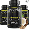 (3 Pack) Smarter Energy Pills 200mg Caffeine &amp Coconut MCT Oil with Maca Root 150 Liquid Softgels