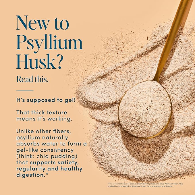 Psyllium Husk Fiber Lemonade 20 Count Travel Packs (6g Per Packet) - Psyllium Husk Powder for Digestive Health &amp Bloating Relief Gluten Free Sugar Free Prebiotic Fiber Powder Non-GMO Supplement