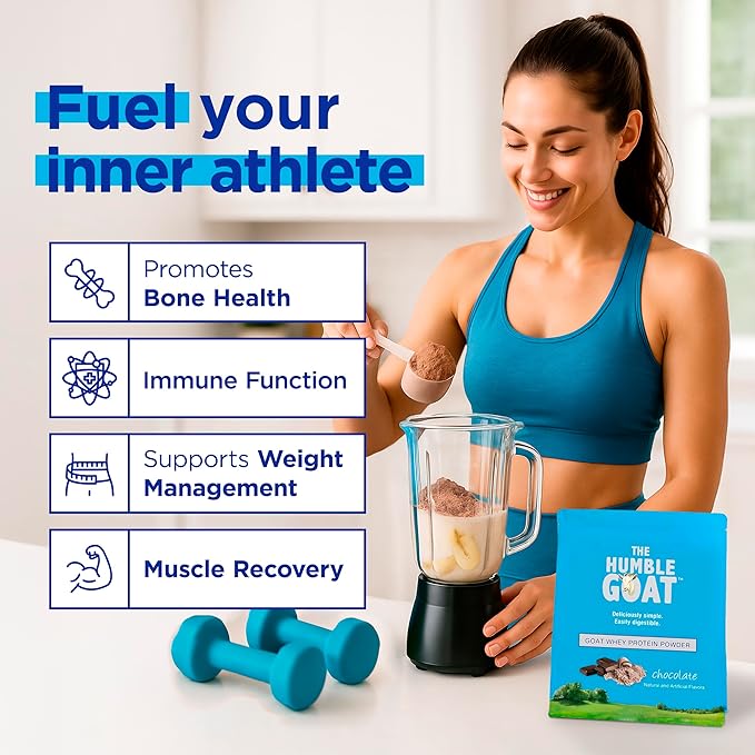 Grass Fed Whey Protein Powder Vanilla 1.5 lb – Made from Goat Milk Easy to Digest Clean Taste Non-GMO Gluten-Free &amp Versatile Vanilla Whey Protein Powder Made in USA