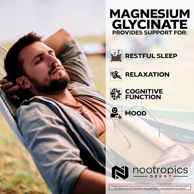 Magnesium Glycinate Capsules | 360 Count | Mineral Supplement | Magnesium Supplement | Supports Heart Muscle Nerve and Bone Health