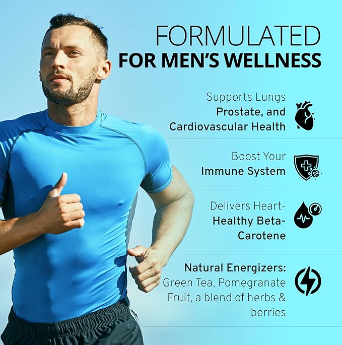 Stellar Labs Men's Low FODMAP Vegan Daily Multivitamin No Iron | Easy On Sensitive Stomachs Easy to Swallow Vitamins | Immune Support Antioxidant Energy Blend Male Support | IBS Friendly Capsules