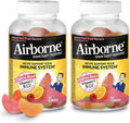 Airborne 750mg Vitamin C Gummies for Adults Immune Support Gummies with Powerful Antioxidants VIT C &amp E Caffeine Free - 2x63ct Bottle (42 Servings) Assorted Fruit Flavor