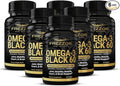 FREZZOR Omega 3 Black for Joint Care &amp Comfort - New Zealand Green Lipped Mussel Oil Capsules 53x Higher Potency with UAF1000+ Super Antioxidant No Fishy Aftertaste 450mg 6-Pack 360 Softgels