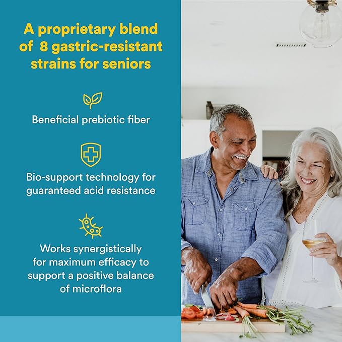 Natural Factors Ultimate Probiotic Senior's - Senior Supplement for Digestive &amp Immune Health - 35 Billion CFUs - Non-GMO &amp Gluten-Free - 30 Capsules (30 Servings)