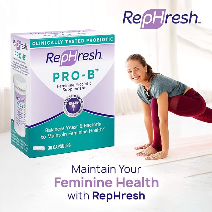 RepHresh Pro-B Probiotic Supplement for Women 30 Oral Capsules