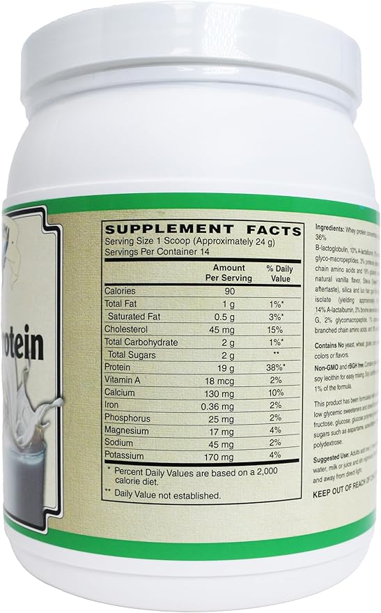 Premium Whey Blend - Grass-Fed Whey Protein Concentrate &amp Isolate Powder Naturally Sweetened (12 Ounce Natural Vanilla)