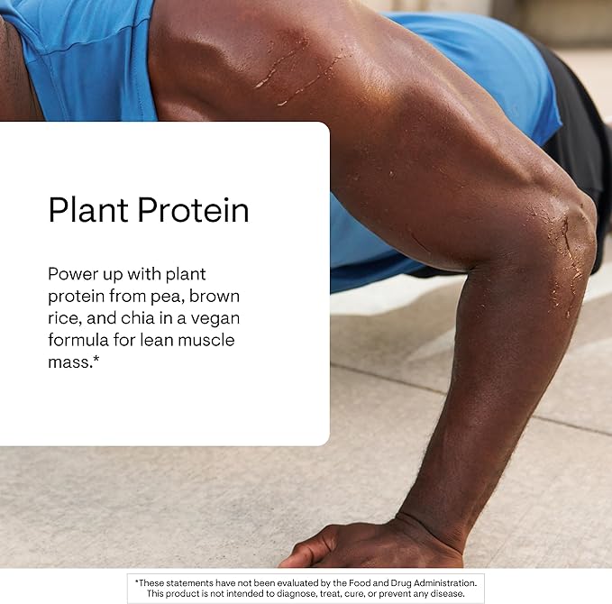 THORNE - Plant Protein - 22 Grams of Vegan Protein Powder - Pea Rice &amp Chia Seed Protein with Complete Amino Acid Profile - NSF Certified for Sport - Vanilla - Gluten-Free - About 20 Servings