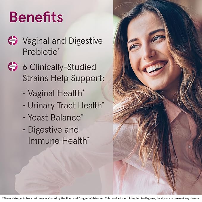 Jarrow Formulas Fem-Dophilus Advanced Vaginal &amp Digestive Probiotics 10 Billion CFU with 6 Science Backed Strains for Vaginal Urinary Tract Digestive &amp Immune Support 30 Capsules Shelf-St