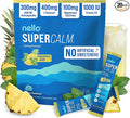 Nello Supercalm Powdered Drink Mix Cortisol Reducer* and Sleep Aid Supplement L Theanine Ksm-66 Ashwagandha Magnesium Glycinate Vitamin D 3 No Sugar Non GMO On The Go 20 Ct Pineapple Mint