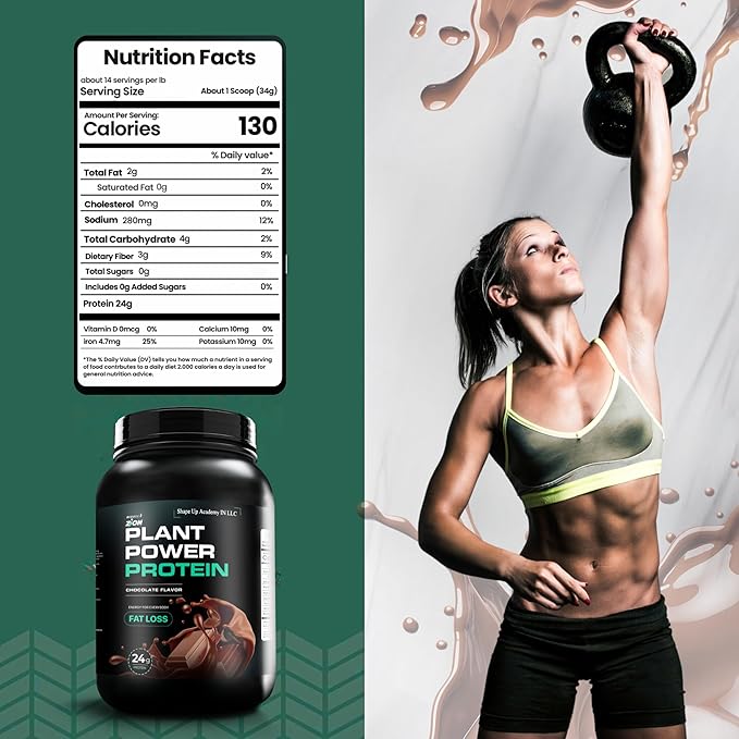 Zion Protein 100% Plant-Based Protein Powder Creamy Chocolated Fudge - 24g High Impact Plant Protein Low Net Carb No Lactose Ingredients for Shakes &amp Smoothies