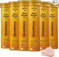 SETU Glutathione Effervescent Tablets with 500mg L-Glutathione &amp Vitamin C | Sugar-Free Antioxidant Supplement | Orange (Pack of 6)