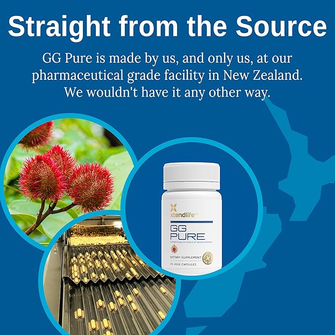 Xtendlife GG Pure for Statin Users CoQ10 Support Bone Muscle and Heart Health - 150mg Geranylgeraniol from Annatto Seeds - 30 Day Supply
