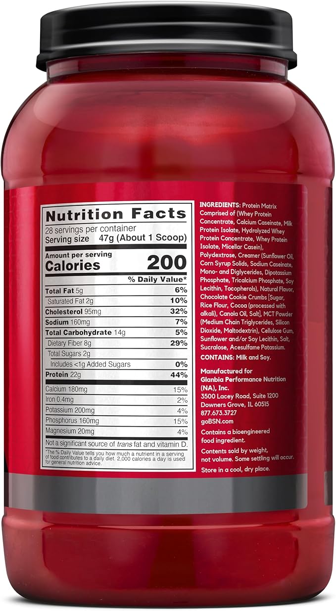 BSN SYNTHA-6 Whey Protein Powder Micellar Casein Milk Protein Isolate Powder Cookies and Cream 28 Servings (Package May Vary)
