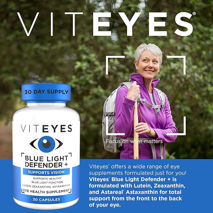 Viteyes Blue Light Defender+ Supplement Capsules Dietary Safeguard from Harmful Blue Light 30 Capsules