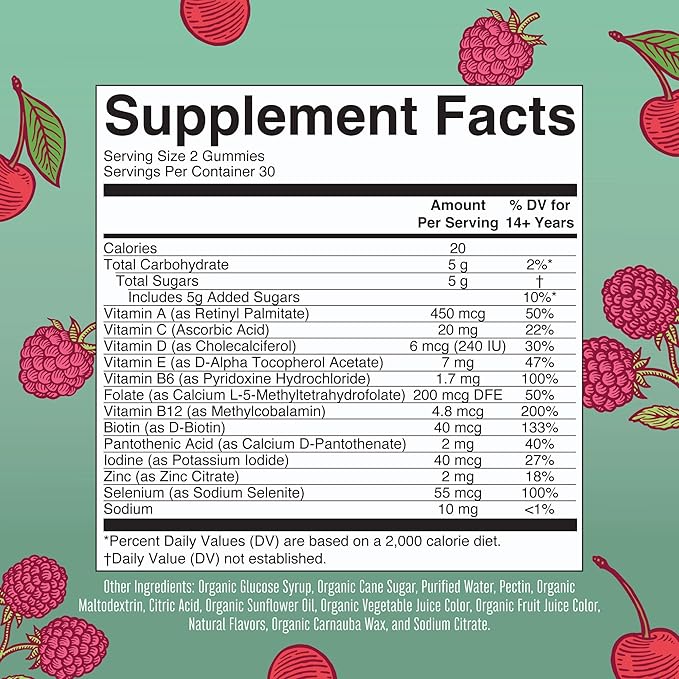 MaryRuth's Multivitamin Gummies for Women (Cherry &amp Raspberry) &amp Liquid Nighttime Multimineral Coconut (32oz) | Clean Label Project Verified® | Vegan | Beauty Bedtime Routine &amp Overall H