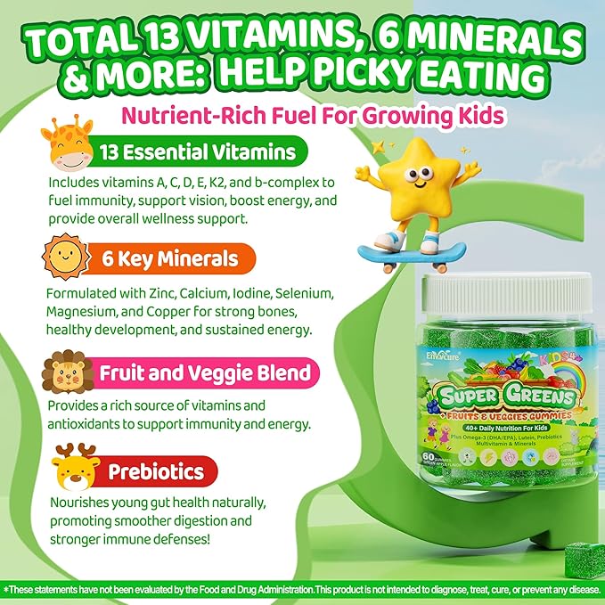Vegan Omega 3 Gummies &amp Kids Super Greens Gummies