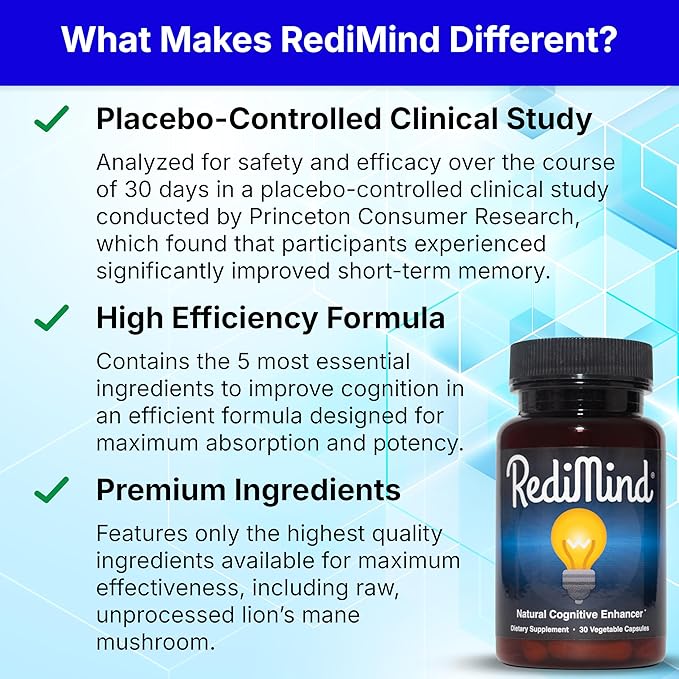 Natural Cognitive Enhancement Supplement Capsule - Non-GMO Vegan Gluten-Free
