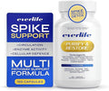 Everlife Spike Protein &amp Liver Detox Support Supplement - Liposomal Curcumin with NAC Quercetin Bromelain &amp Buffered Vitamin C – Circulation Antioxidant &amp Immune Support Blend – 150 Cap
