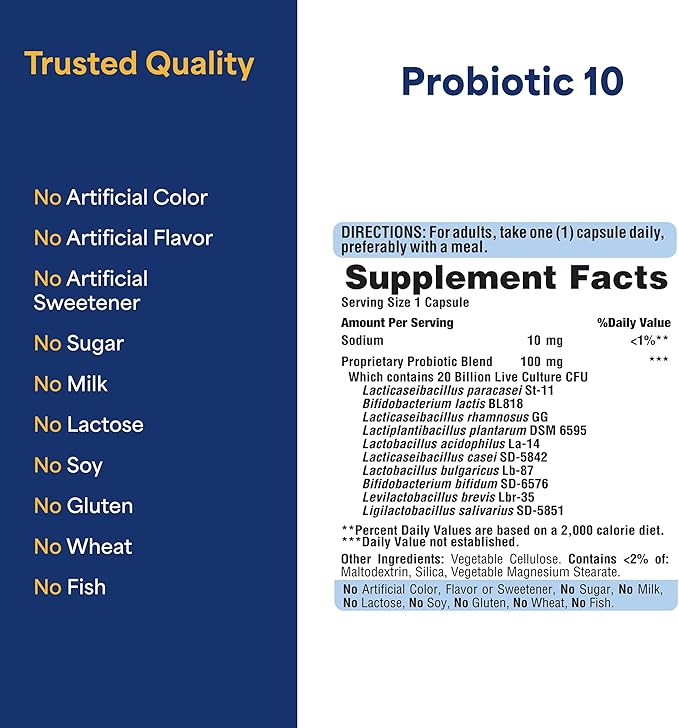 Probiotic 10 with Vitamin D to support immune function* 120 count by Puritan's Pride