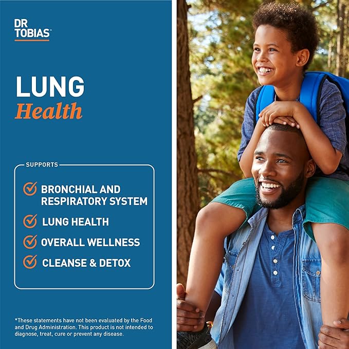 Dr. Tobias Omega 3 Fish Oil &amp Lung Health Supplements for Heart Brain &amp Immune Support Lung Cleanse &amp Detox Formula for Bronchial &amp Respiratory System 60 Capsules