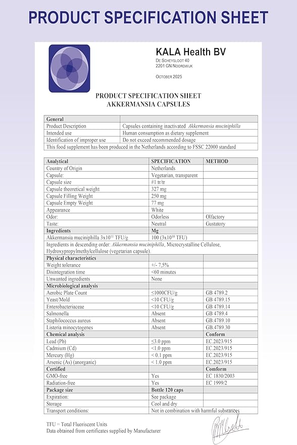 Procapsin Akkermansia Pasteurized – 30 Billion CFU – Gut Health Support – Capsules Not Tablets – Made in The EU Under ISO 22000 – Full in-House Production for Quality Control
