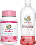 MaryRuth's Multivitamin Gummies for Women (Strawberry) &amp Liquid Nighttime Multimineral (Cranberry) | Clean Label Project Verified® | Vegan | Beauty Bedtime &amp Overall Health