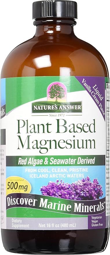 Nature's Answer Plant Based Liquid Magnesium Vanilla Cream 16-Ounce