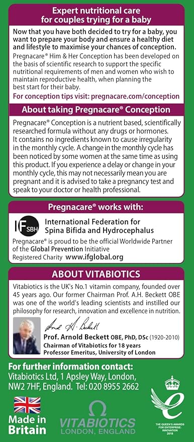 Vitabiotics - Pregnacare - His &amp Her Conception - 2x30 Tablets