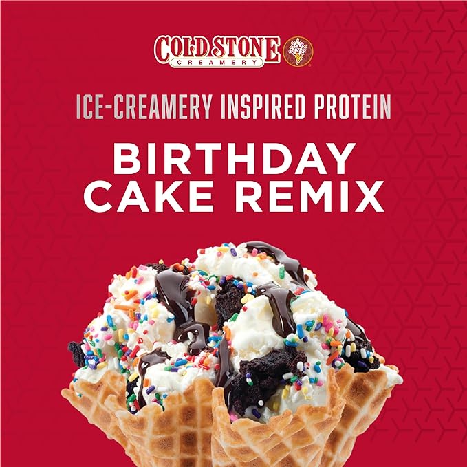 BSN Syntha-6 Whey Protein Powder Cold Stone Creamery- Birthday Cake Remix Flavor Micellar Casein Milk Protein Isolate Powder 25 Servings