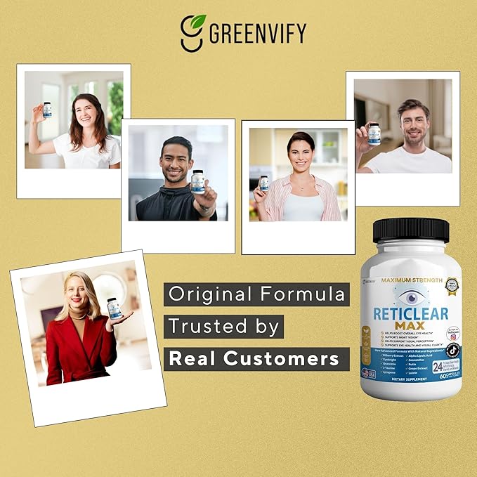 Reticlear Max Eye Health Supplement 60 Capsules Vision Support with 24 Natural Ingredients 30 Day Supply (2)