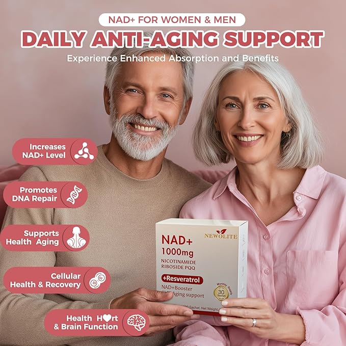 NAD+Liquid Supplement 1000mg with Resveratrol Pure Liquid Packets