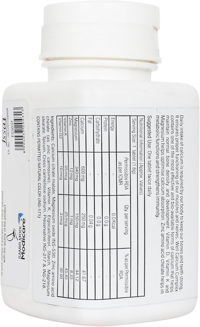 ModiCare Well Calcium Complex-for Bone Health-60 Tablets