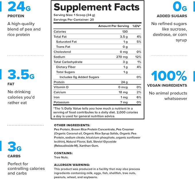 LEGION Plant+ Vegan Protein Powder - Rice and Pea Plant Based Protein Blend. Gluten Free GMO Free Naturally Sweetened and Flavored 20 Serving (Cinnamon Cereal)