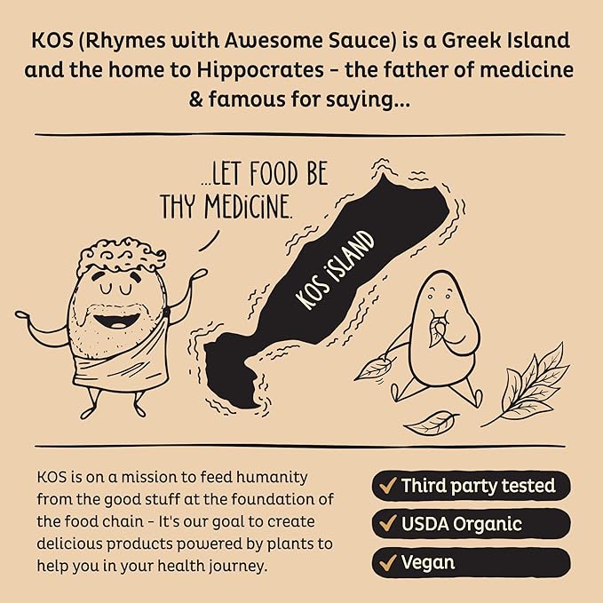 KOS Vegan Protein Powder Chocolate Peanut Butter - Low Carb Pea Protein Blend USDA Organic Superfood with Vitamins &amp Minerals - Keto Soy Dairy Free - Meal Replacement for Women &amp Men - 10