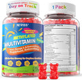 NEVISS AM Methylated Multivitamin Gummies with Iron for Women 26-in-1 Gummy Omega-3 Methylfolate &amp B12 Inositol for Daytime Routine Daily Vitamin Energy Brain Antioxidant Vegan Sugar Fre