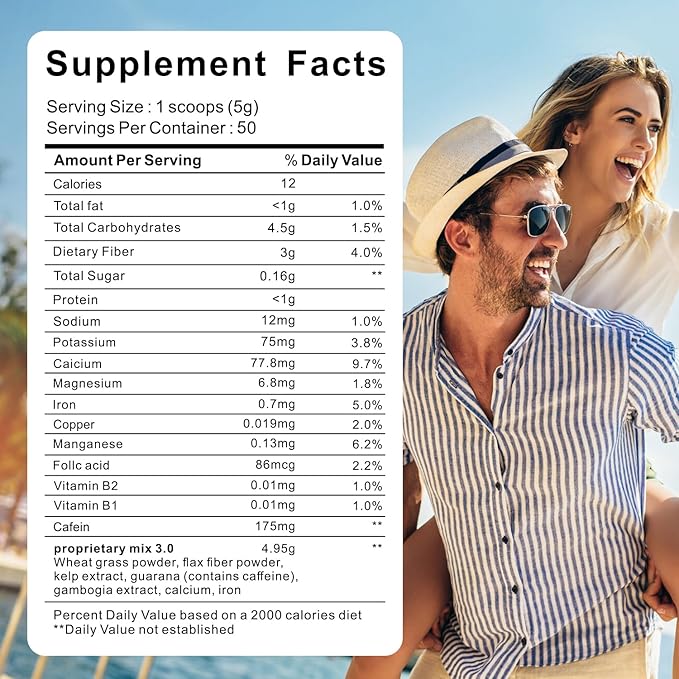 Balanced Nutrition for Digestive Health with Psyllium Husk and Spirulina Boosts Metabolism Supports Weight Wellness Premium Fiber Formula Aids Digestion and Gut Health